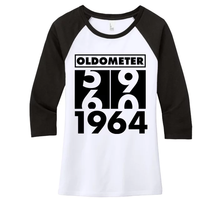 Funny Oldometer Made In 1964 60th Birthday Women's Tri-Blend 3/4-Sleeve Raglan Shirt