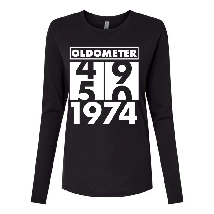 Funny Oldometer Made In 1974 50th Birthday Womens Cotton Relaxed Long Sleeve T-Shirt