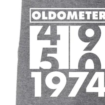 Funny Oldometer Made In 1974 50th Birthday Doggie 3-End Fleece Hoodie