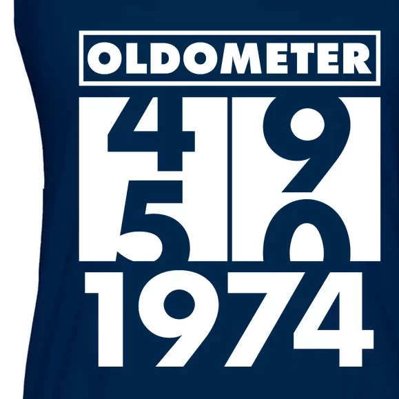 Funny Oldometer Made In 1974 50th Birthday Ladies Essential Flowy Tank