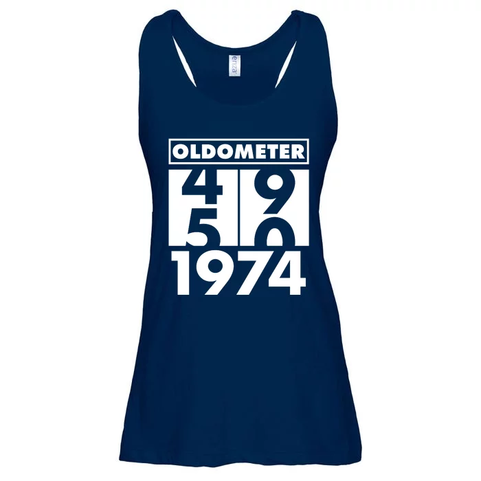 Funny Oldometer Made In 1974 50th Birthday Ladies Essential Flowy Tank