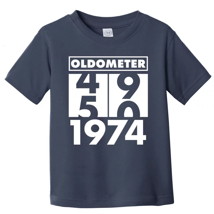 Funny Oldometer Made In 1974 50th Birthday Toddler T-Shirt