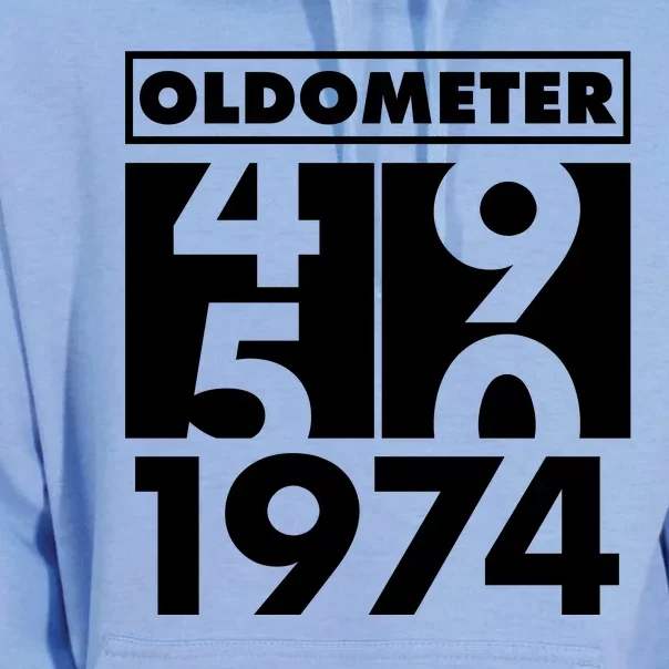 Funny Oldometer Made In 1974 50th Birthday Unisex Surf Hoodie