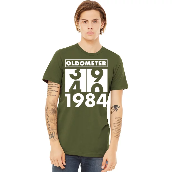 Funny Oldometer Made In 1984 40th Birthday Premium T-Shirt