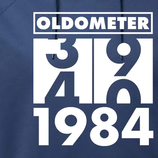 Funny Oldometer Made In 1984 40th Birthday Performance Fleece Hoodie