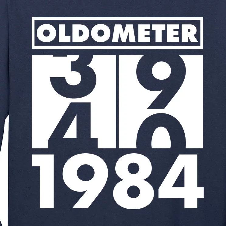 Funny Oldometer Made In 1984 40th Birthday Tall Long Sleeve T-Shirt