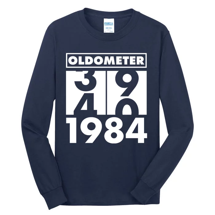 Funny Oldometer Made In 1984 40th Birthday Tall Long Sleeve T-Shirt