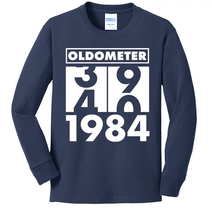 Funny Oldometer Made In 1984 40th Birthday Kids Long Sleeve Shirt