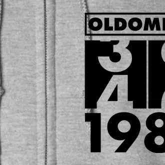 Funny Oldometer Made In 1984 40th Birthday Full Zip Hoodie