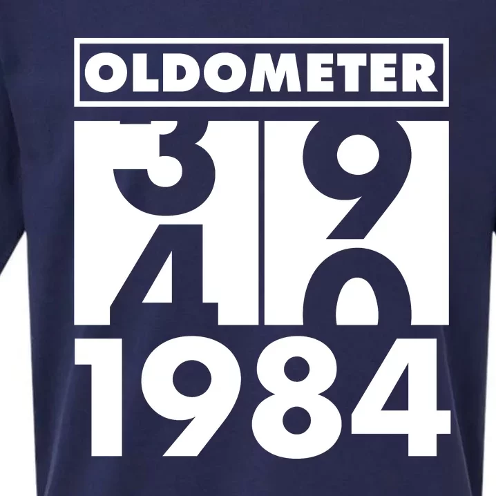 Funny Oldometer Made In 1984 40th Birthday Sueded Cloud Jersey T-Shirt