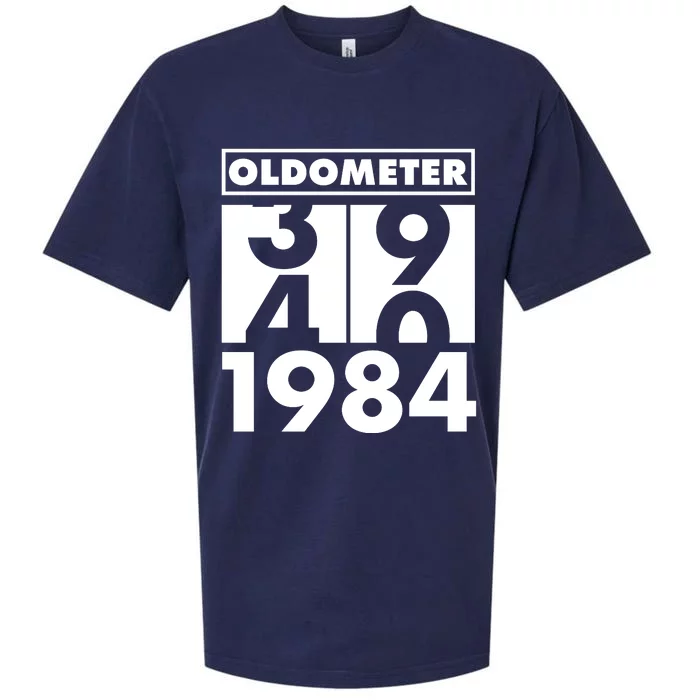 Funny Oldometer Made In 1984 40th Birthday Sueded Cloud Jersey T-Shirt