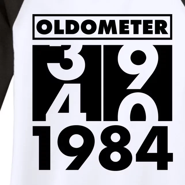 Funny Oldometer Made In 1984 40th Birthday Women's Tri-Blend 3/4-Sleeve Raglan Shirt