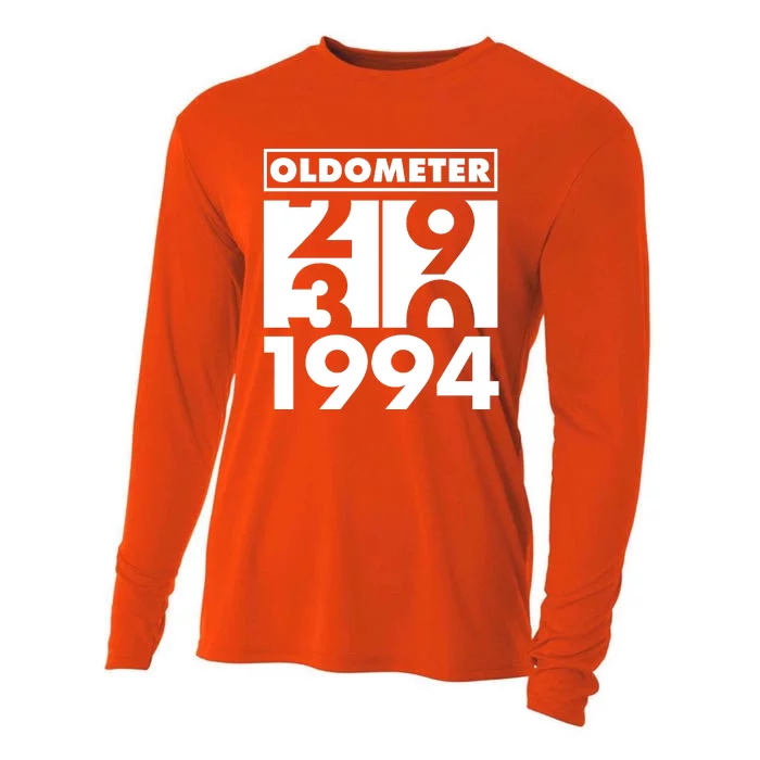 Funny Oldometer Made In 1994 30th Birthday Cooling Performance Long Sleeve Crew