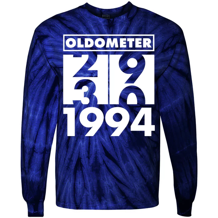 Funny Oldometer Made In 1994 30th Birthday Tie-Dye Long Sleeve Shirt