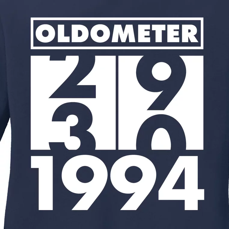 Funny Oldometer Made In 1994 30th Birthday Ladies Long Sleeve Shirt