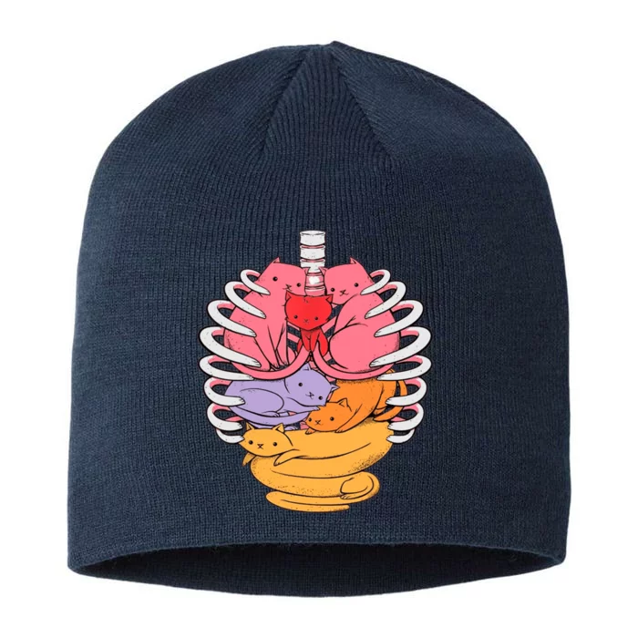 Funny Organs Made Out Of Cats 8 1/2in Sustainable Knit Beanie