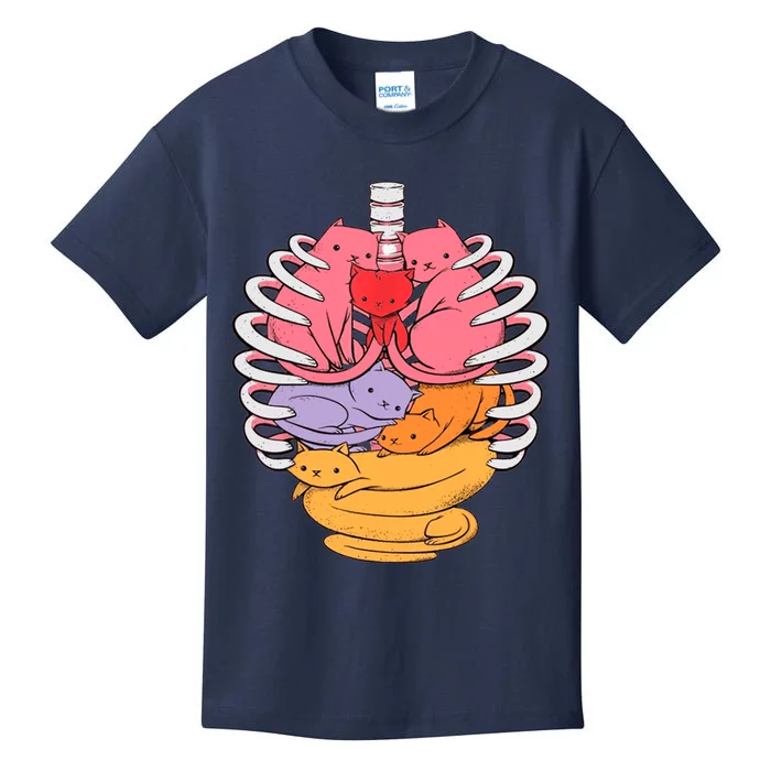 Funny Organs Made Out Of Cats Kids T-Shirt