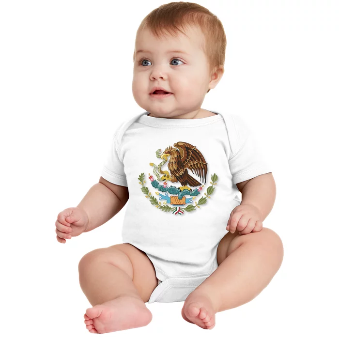 Flag Of Mexico United States Mexican War Of Independence Tenochtitlan The Eagl Baby Bodysuit