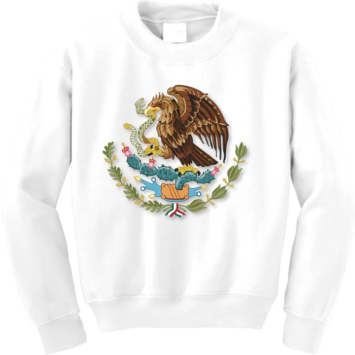 Flag Of Mexico United States Mexican War Of Independence Tenochtitlan The Eagl Kids Sweatshirt