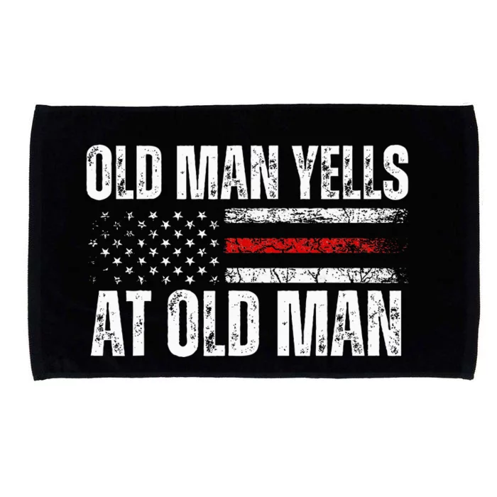 Funny Old Man Yells At Old Man Biden Trump Debates 2024 Microfiber Hand Towel