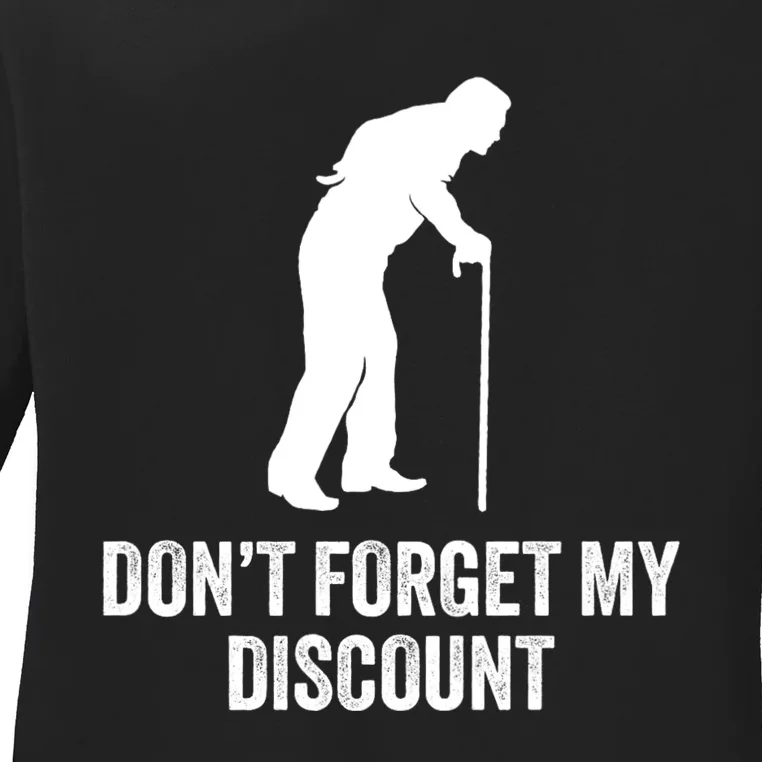 Funny Old Man Gag Old Person Older People Dad Birthday Ladies Long Sleeve Shirt