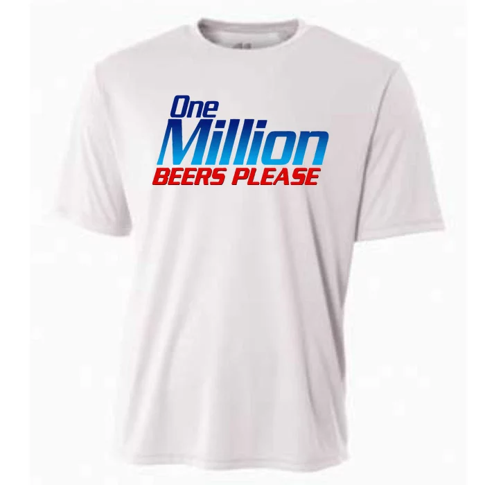 Funny One Million Beers Please Beer Enthusiast Drinking Cooling Performance Crew T-Shirt