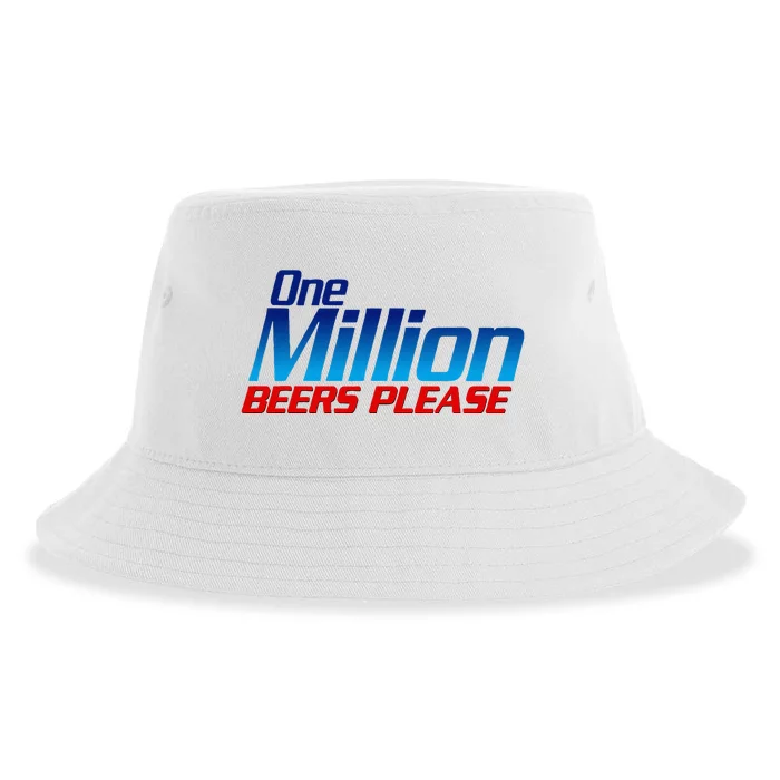 Funny One Million Beers Please Beer Enthusiast Drinking Sustainable Bucket Hat