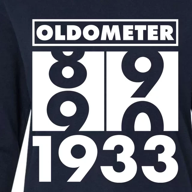 Funny Oldometer Made In 1933 90th Birthday Womens Cotton Relaxed Long Sleeve T-Shirt