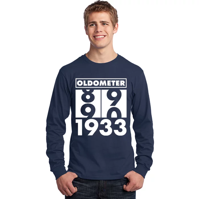 Funny Oldometer Made In 1933 90th Birthday Long Sleeve Shirt