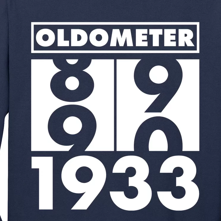 Funny Oldometer Made In 1933 90th Birthday Long Sleeve Shirt