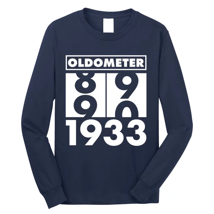 Funny Oldometer Made In 1933 90th Birthday Long Sleeve Shirt