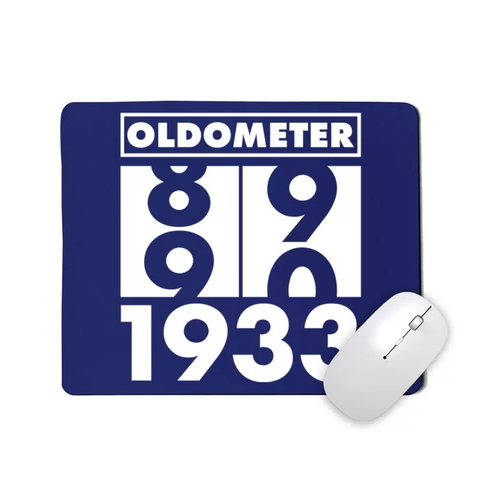 Funny Oldometer Made In 1933 90th Birthday Mousepad