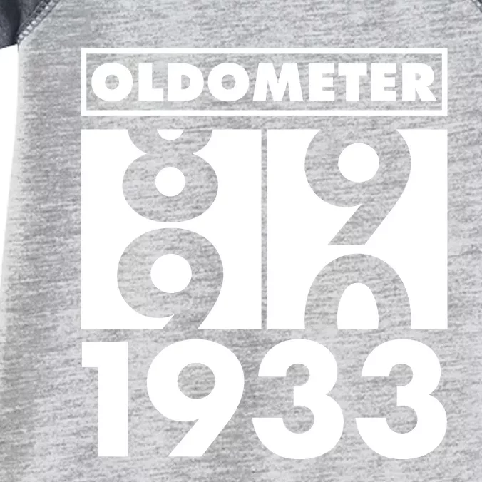 Funny Oldometer Made In 1933 90th Birthday Infant Baby Jersey Bodysuit