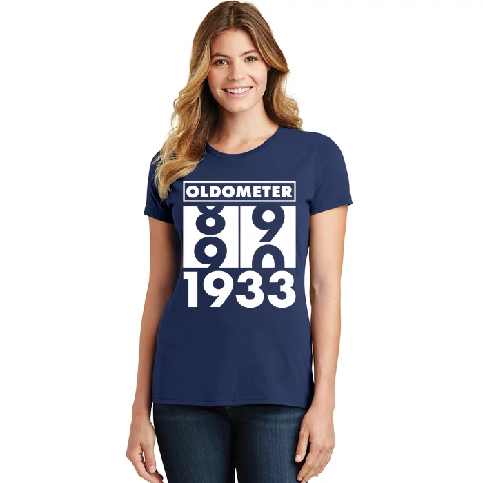 Funny Oldometer Made In 1933 90th Birthday Women's T-Shirt