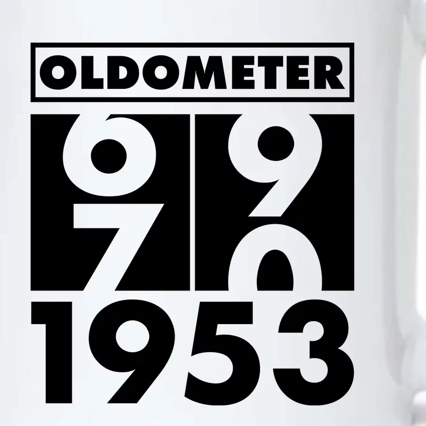 Funny Oldometer Made In 1953 70th Birthday Black Color Changing Mug