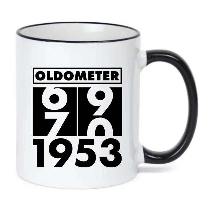 Funny Oldometer Made In 1953 70th Birthday Black Color Changing Mug