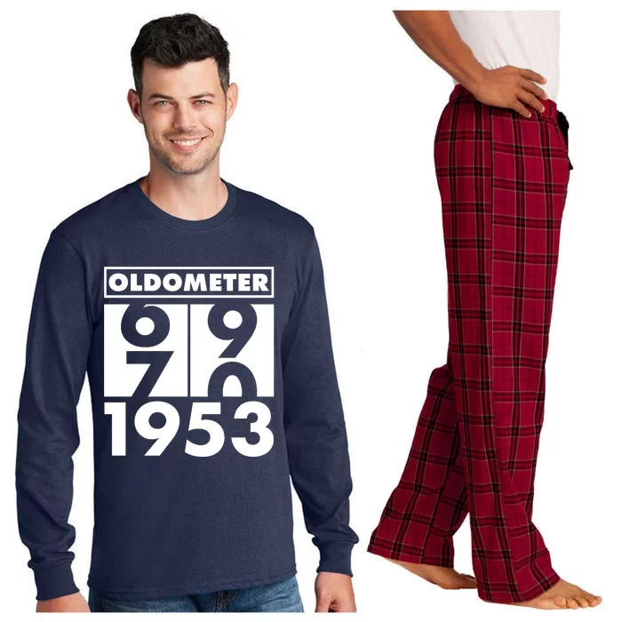 Funny Oldometer Made In 1953 70th Birthday Long Sleeve Pajama Set