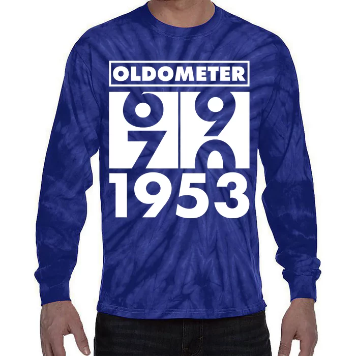 Funny Oldometer Made In 1953 70th Birthday Tie-Dye Long Sleeve Shirt