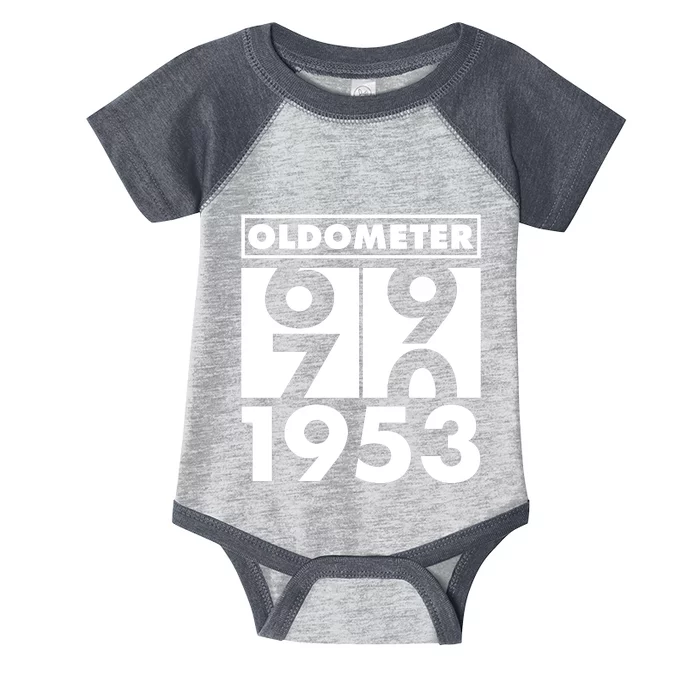 Funny Oldometer Made In 1953 70th Birthday Infant Baby Jersey Bodysuit