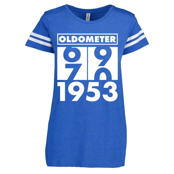 Funny Oldometer Made In 1953 70th Birthday Enza Ladies Jersey Football T-Shirt