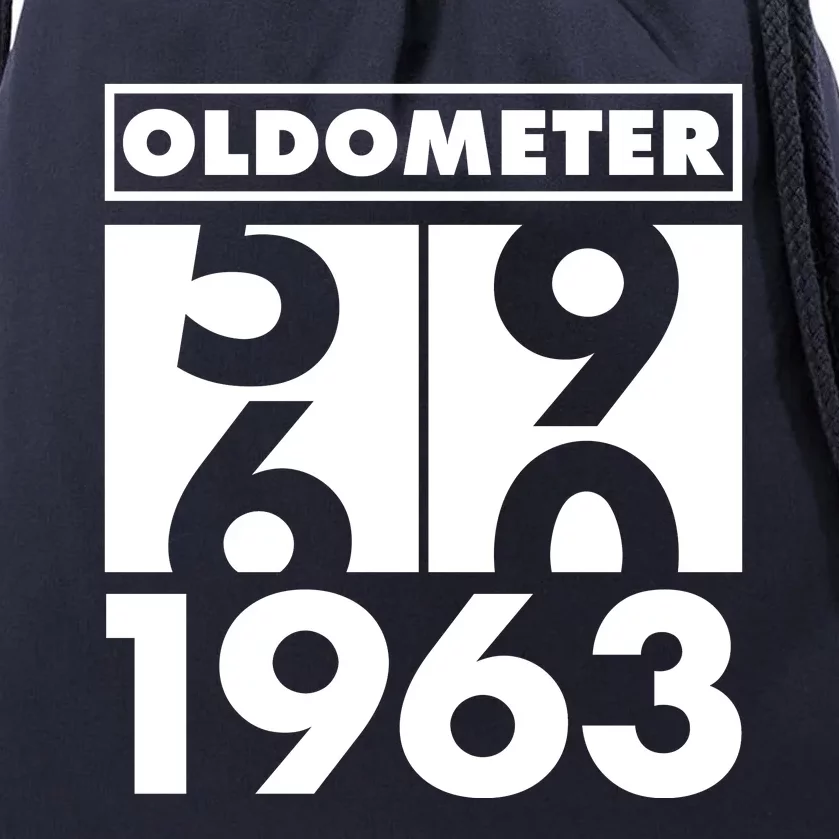 Funny Oldometer Made In 1963 60th Birthday Drawstring Bag