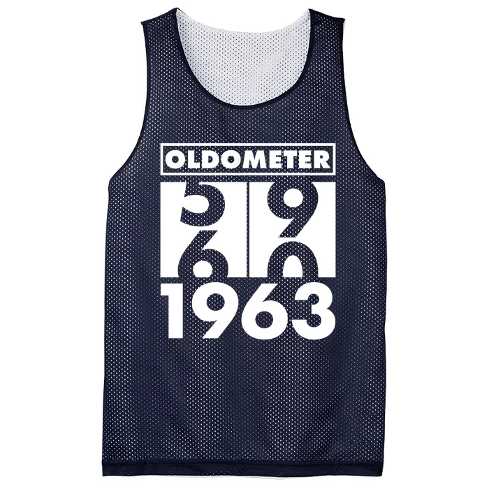 Funny Oldometer Made In 1963 60th Birthday Mesh Reversible Basketball Jersey Tank