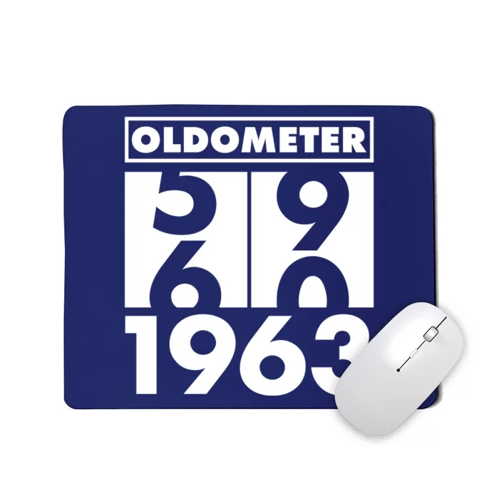 Funny Oldometer Made In 1963 60th Birthday Mousepad