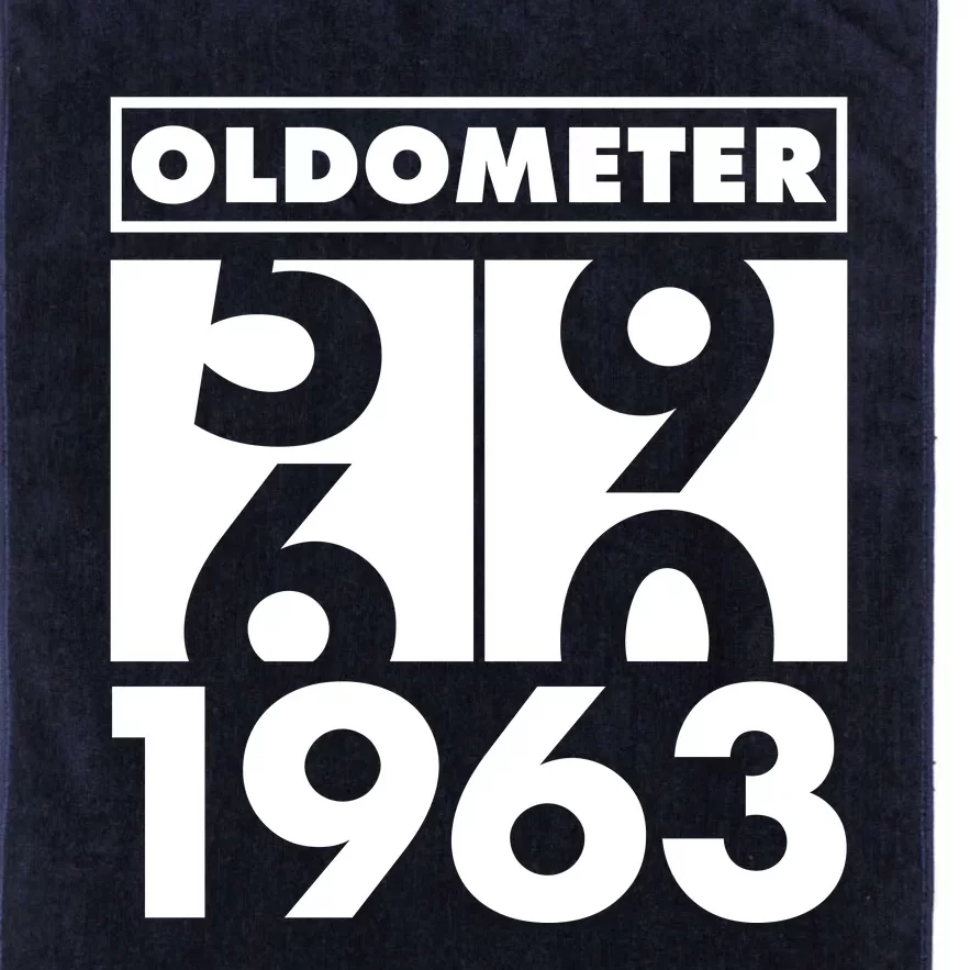 Funny Oldometer Made In 1963 60th Birthday Platinum Collection Golf Towel