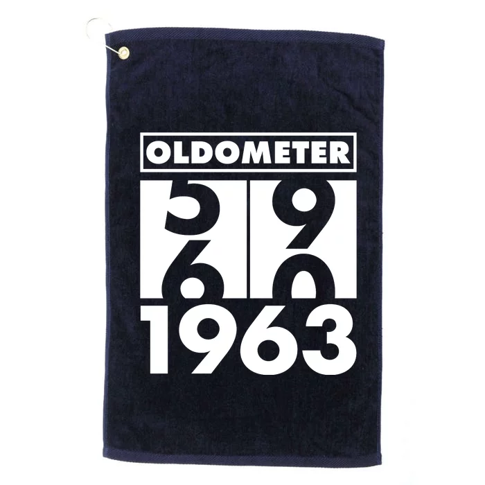 Funny Oldometer Made In 1963 60th Birthday Platinum Collection Golf Towel