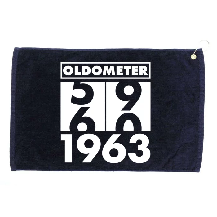 Funny Oldometer Made In 1963 60th Birthday Grommeted Golf Towel