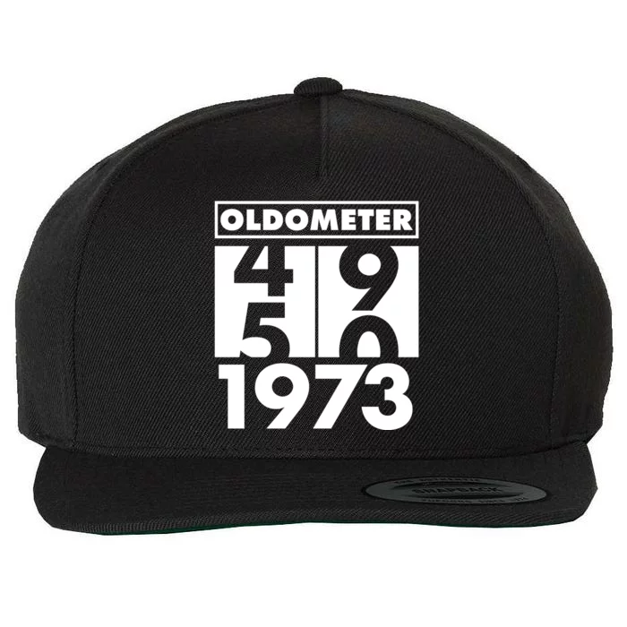 Funny Oldometer Made In 1973 50th Birthday Wool Snapback Cap