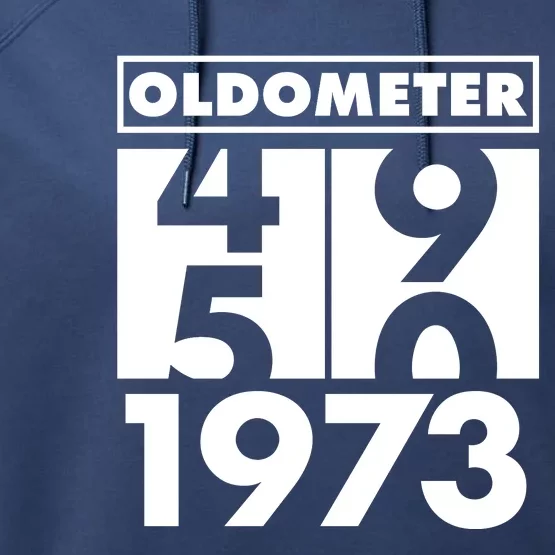 Funny Oldometer Made In 1973 50th Birthday Performance Fleece Hoodie