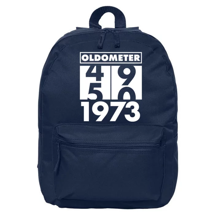 Funny Oldometer Made In 1973 50th Birthday 16 in Basic Backpack