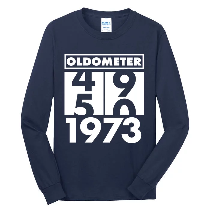 Funny Oldometer Made In 1973 50th Birthday Tall Long Sleeve T-Shirt